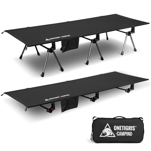 OneTigris SUPRANUBIS Camping Cot, Height Adjustable, Portable Folding Bed R56991