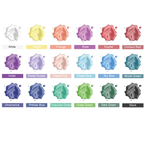 Acrylic Pouring Paint Set 34 Colors with Silicone Oil for Canvas Painting R286825