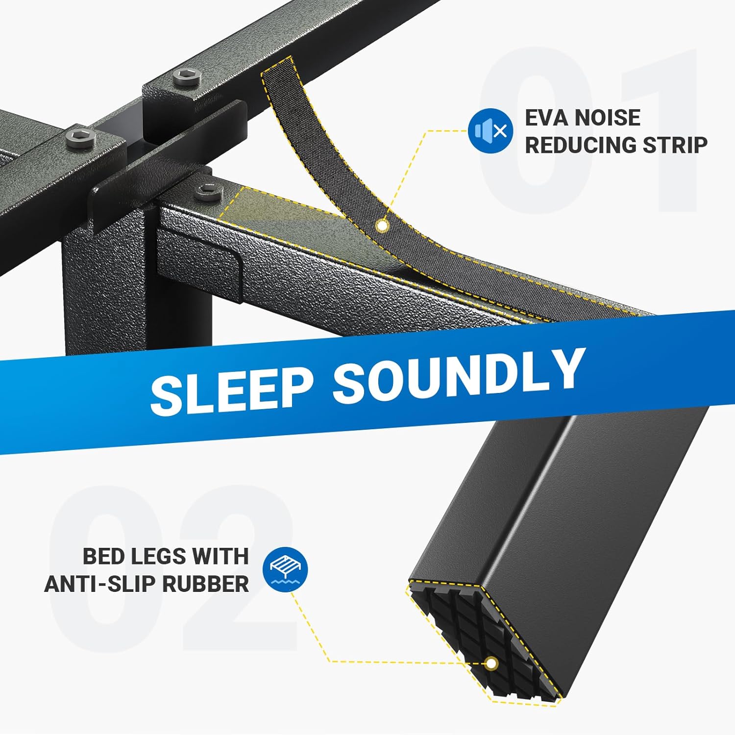 Avenco Queen Bed Frame 14 Inch Platform Bed with Under Bed Storage Y16972