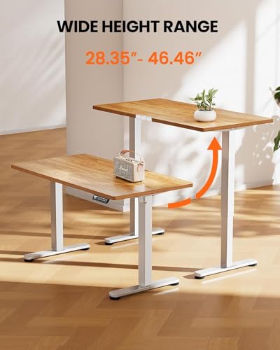 ErGear Height Adjustable Electric Standing Desk 48 x 24 Inches, Walnut S608