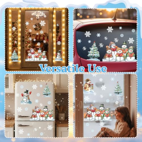 226 PCS Snowflake Window Clings, Reusable Winter Window Decals for Holiday Decor M46237
