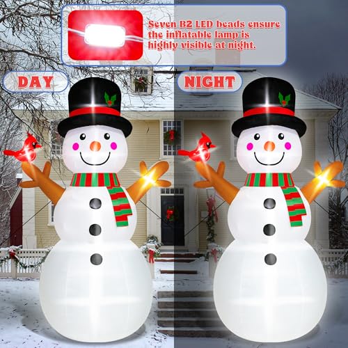 16FT Christmas Inflatable Snowman with LED Lights Outdoor Yard Decor N561071