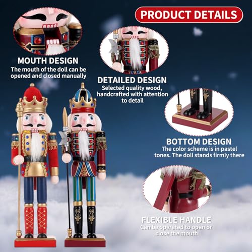 11.8 Inch Wooden Nutcracker Christmas Decor T403