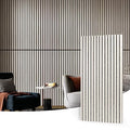 Art3d 4pcs-107 x 8in Slat Acoustic Panel for Wall and Ceiling, 3D Fluted Sound Absorbing Panel with Wood Finish, White Elm