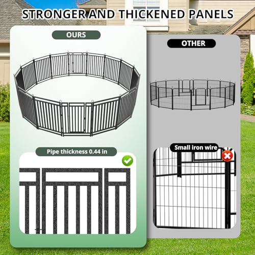 Metal Dog Fence Playpen 40" Height 16 Panels for Yard Camping RV A633426