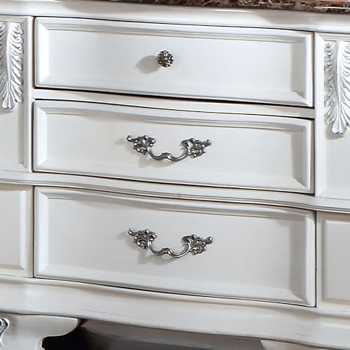 Furniture of America Clairibel Wood 5-Piece Bedroom Set King with Button-Tufted Headboard Z353