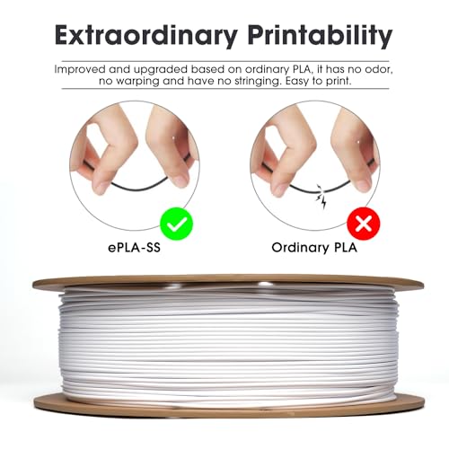 eSUN PLA Basic Filament 1.75mm, 3D Printer Filament, 1KG Spool, Black B3638