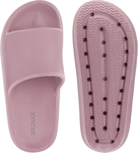 BRONAX Pillow Slippers for Women and Men, Cushioned Thick Sole B486351