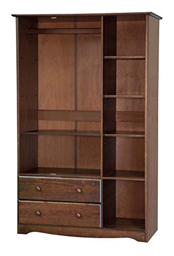 Palace Imports Solid Wood Grand Armoire Wardrobe Closet, Java A359437