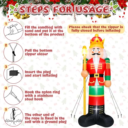 16FT Christmas Inflatable Snowman with LED Lights Outdoor Yard Decor N561071