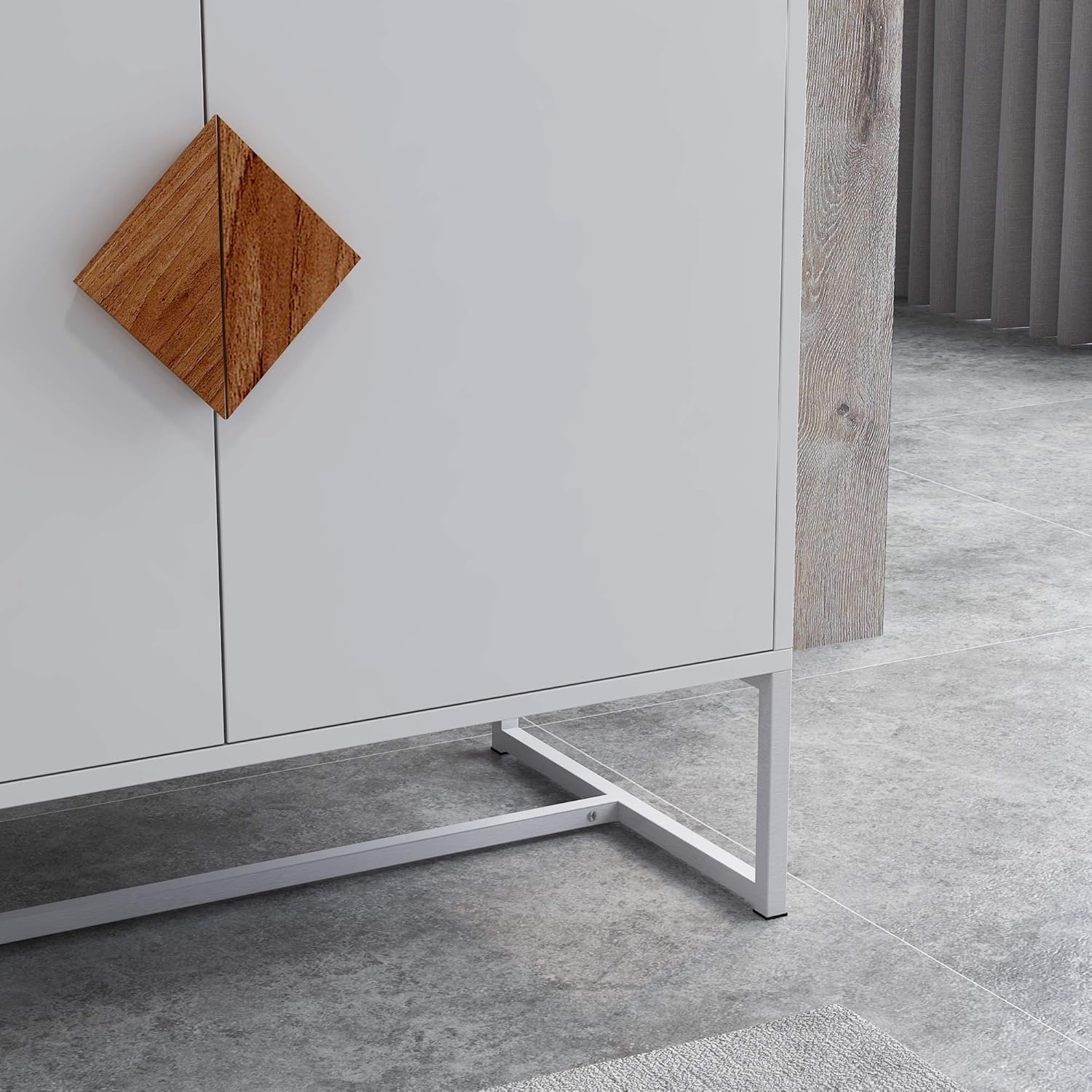 GIA Home Furniture Series Modern Solid Wood Kitchen Buffet Cabinet with 2 Doors, White, 32 Inch M688489