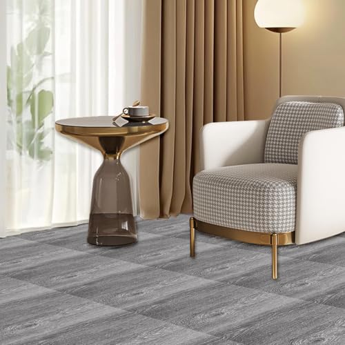 Peel and Stick Vinyl Floor Tiles 12x12 Waterproof Wood Look, 40 Sheets V905
