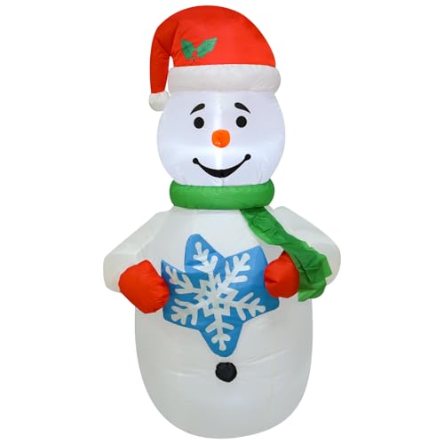 4 FT Christmas Snowman Inflatable with LED Lights Indoor Outdoor Decor E952