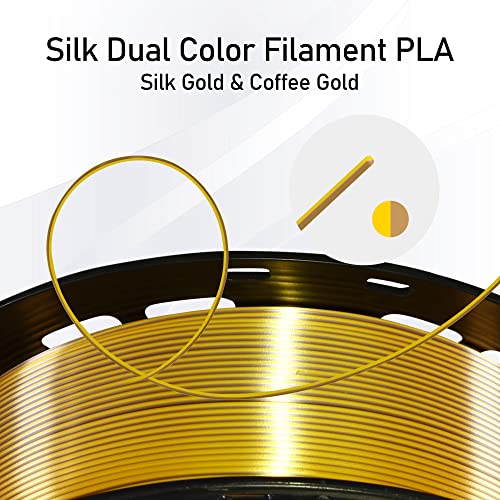MIKA3D Bicolor Silk PLA 3D Printer Filament Bundle, 1.75mm, 6 Spools V5573