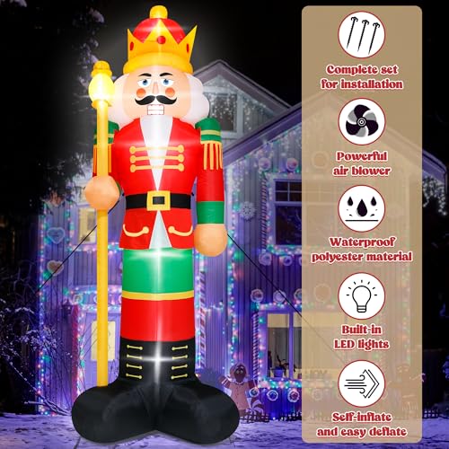 16FT Christmas Inflatable Snowman with LED Lights Outdoor Yard Decor N561071