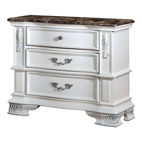 Furniture of America Clairibel Wood 5-Piece Bedroom Set King with Button-Tufted Headboard Z353