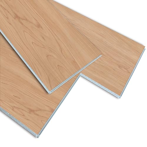 Interlocking Luxury Vinyl Flooring Wood-Look Planks SPC Rigid Core Waterproof Hickory Q852539