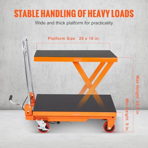 VEVOR Electric Lift Table 330 lbs Capacity, Height Adjustable, Black Y3219