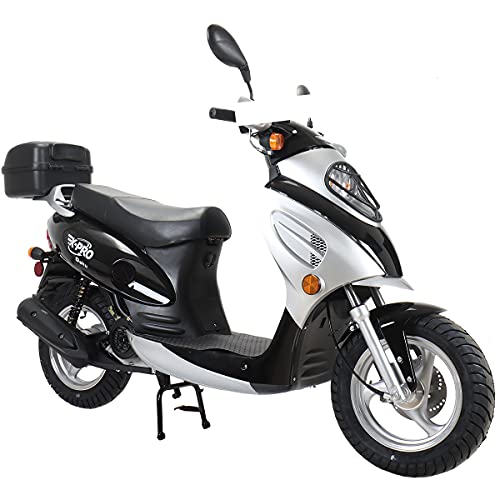 X-PRO Oahu 50cc Moped with 10" Aluminum Wheels, Red Y334268