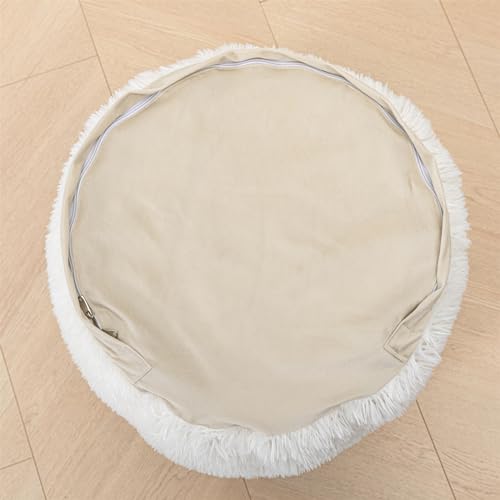 Ottoman Foot Rest Floor Pouf, Dark Coffee, 12x20 Inch X48390