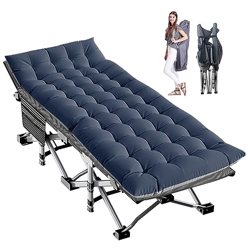 LILYPELLE Folding Camping Cot, Extra Wide Heavy Duty with Carry Bag Z15817