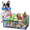 Dog Toy Storage Basket, Metal Toy Box for Dogs, Black D40281