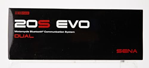 Sena 20S EVO Motorcycle Bluetooth Headset Communication System with HD Speakers, Black S551942