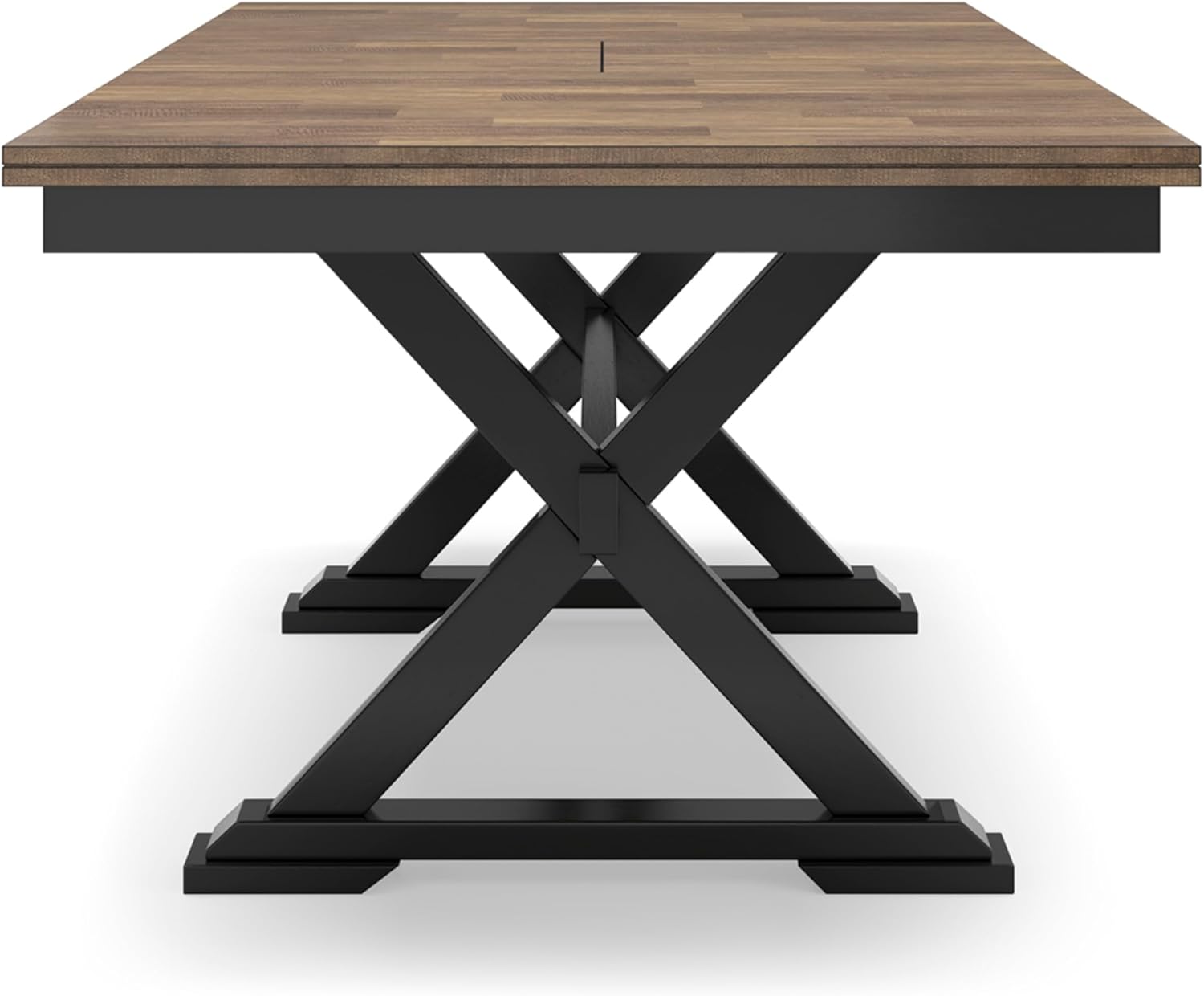 Signature Design by Ashley Wildenauer Dining Extension Table, 78" W x 40" D x 30" H, Black & Dark Brown O936