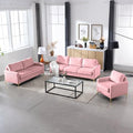 3 Piece Sofa Set Living Room Furniture Sets, Comfy Sofa and Loveseat and Chair, Velvet Tufted 3 Seater Couch Sets for Bedroom Office juegos de muebles de sala Modern Soft Cushioned& Golden Leg (Black)