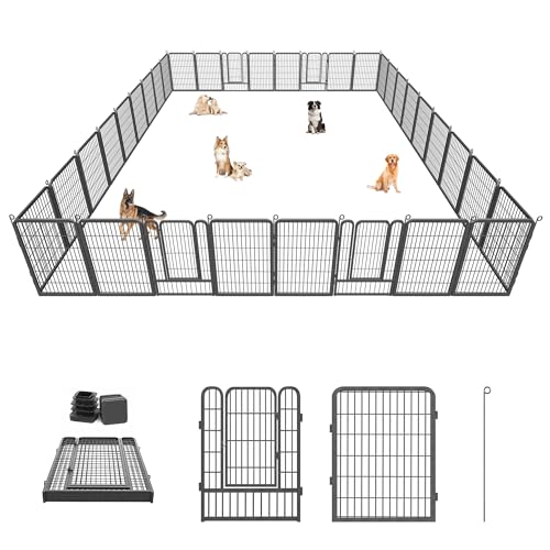 Dog Playpen 32 Inch 10 Panels Outdoor Dog Fence with Lock C803