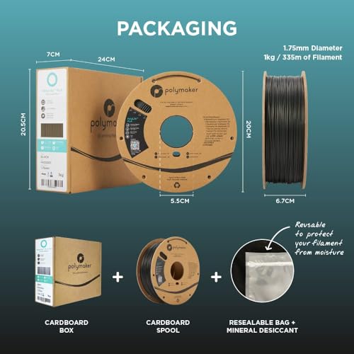 Polymaker PolyLite PLA Filament 1.75mm 1kg Black H626