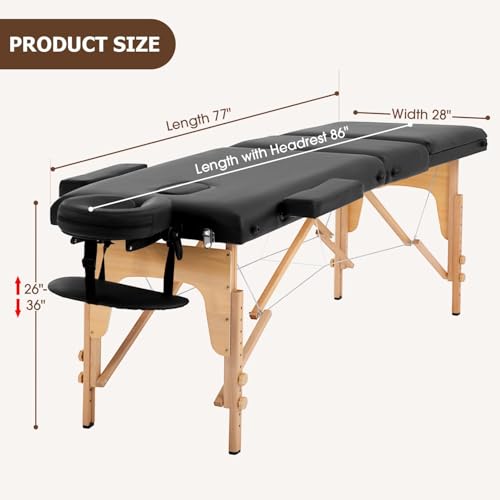 PayLessHere Massage Bed Portable Folding Spa Table with Non-Woven Bag P611882