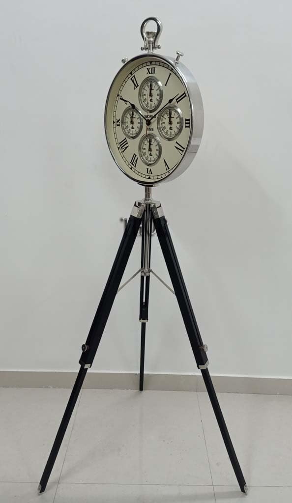 THOR INSTRUMENTS Vintage Industrial Tripod Floor Clock R962471
