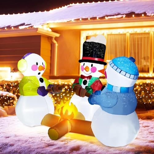 7ft Inflatable Snowman Christmas Yard Decoration with LED Lights E2441