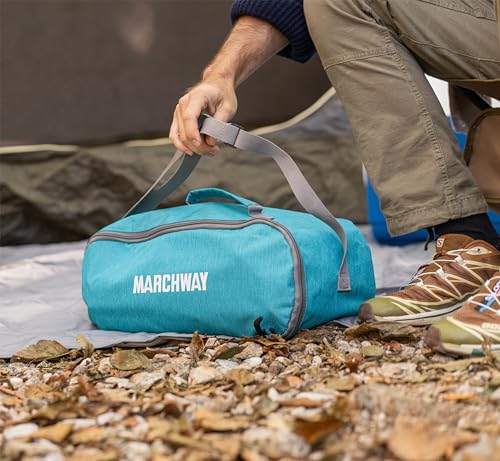 MARCHWAY Lightweight Folding Tent Camping Cot Bed with Lever Lock, Portable, 330Lbs (Black) R945221