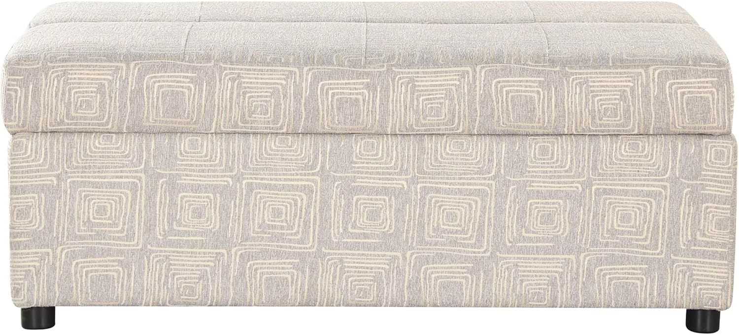 Twin Size Folding Ottoman Sleeper Bed with Mattress Light Gray I4488