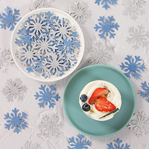 Snowflake White Party Decorations Glitter Paper Confetti 100pcs F957401