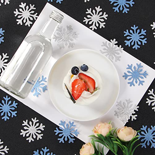 Snowflake White Party Decorations Glitter Paper Confetti 100pcs F957401