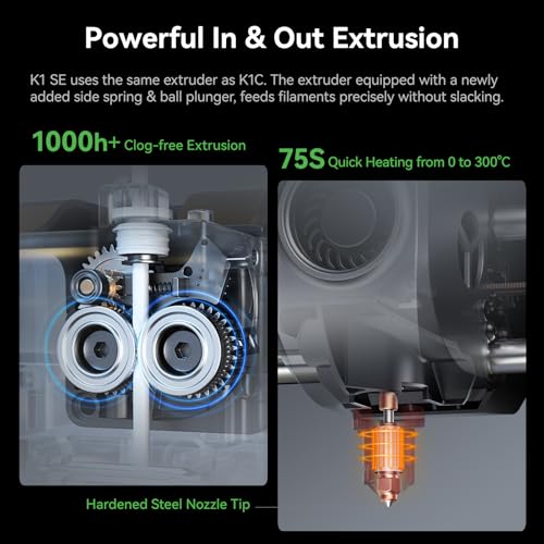 Creality K1 SE 3D Printer, High-Speed Auto Leveling Direct Extruder Q442067