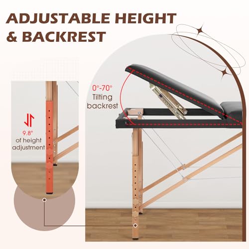 PayLessHere Massage Bed Portable Folding Spa Table with Non-Woven Bag P611882