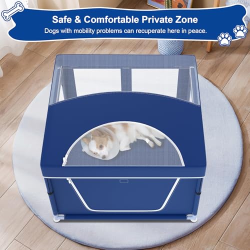 42x42x25.6 Inches Puppy Playpen with Gate for Small Dogs Indoor & Outdoor G192