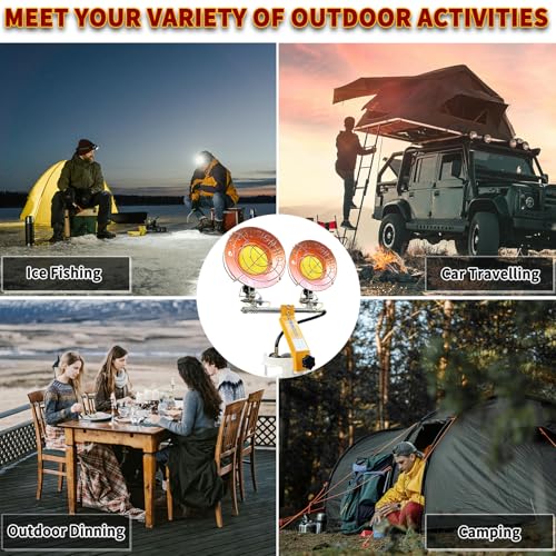 Propane Tank Top Heater 30000 BTU Indoor/Outdoor with 3 Heating Levels, Yellow Q334753