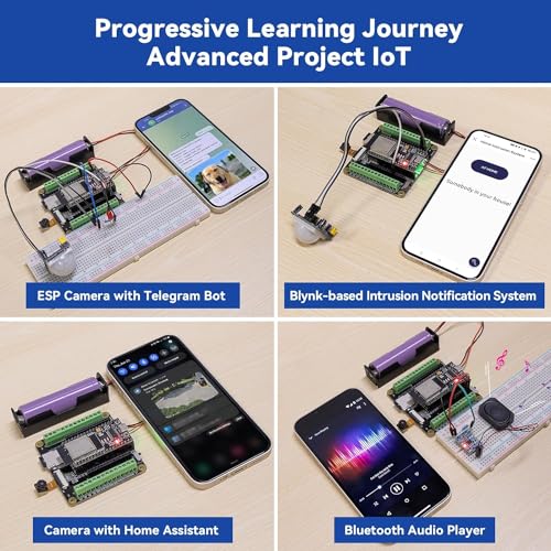SunFounder ESP32 Ultimate Starter Kit with ESP32CAM, Python C Scratch, IoT for Beginners P660