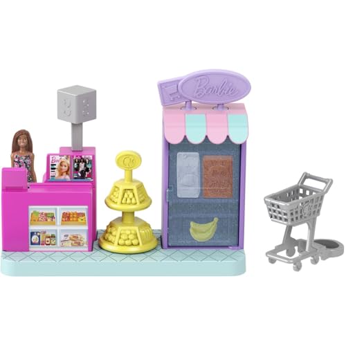 Barbie Mini Land DreamHouse & 3 Playsets with 4 Dolls, Furniture & Accessories U616029