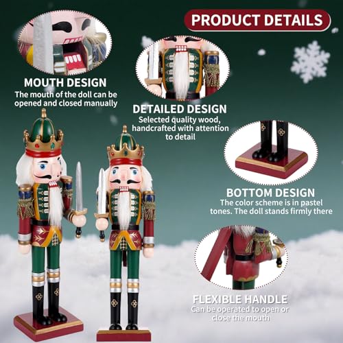 11.8 Inch Wooden Nutcracker Christmas Decor T403