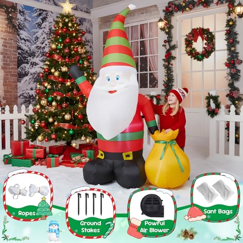 4 FT Christmas Snowman Inflatable with LED Lights Indoor Outdoor Decor E952