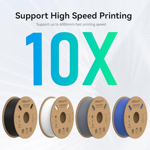 Creality Hyper PLA Filament 1.75mm High Speed 3D Printer Filament, 4 Pack 1kg Spool, Black & White K3786