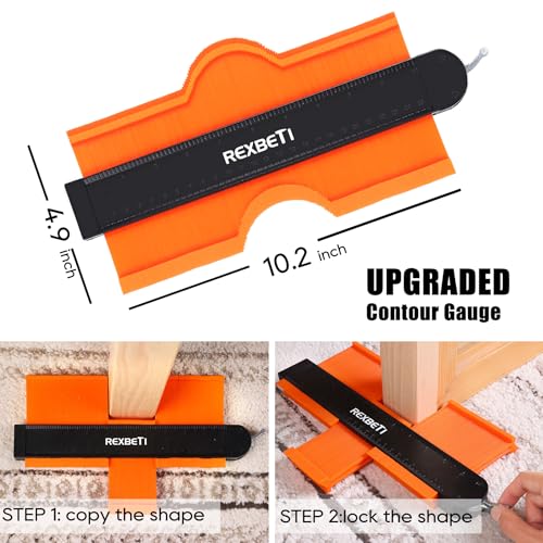 REXBETI 44-Piece Laminate Wood Flooring Installation Kit with Tapping Block, Pull Bar, Mallet and Spacers U4801