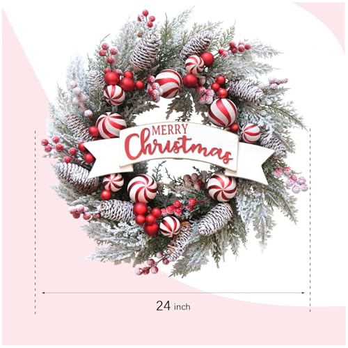 Soft Touch Green Norfolk Pine Christmas Wreath for Front Door E810109