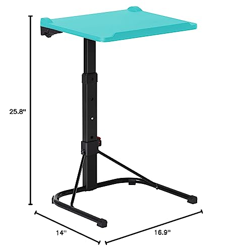Folding TV Tray Table, Adjustable, Light Blue U87008